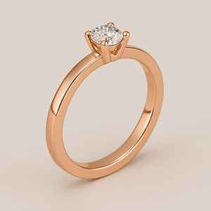 Anillo de Compromiso y Matrimonio de Eternidad con Moissanita Cortada en Oro Amarillo Chapado en Oro de Lujo, Certificado, con Engaste de Puntas, 1ct 0.38ct para Mujer - Product Image 3
