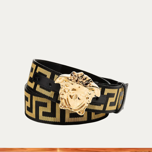 Ceinture en cuir gaufré noir avec clous métalliques en forme d'étoile et ornements en pierre. Disponible aux prix de gros. - Product Image 4