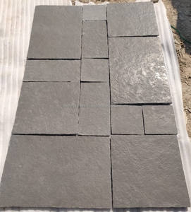 Tandur Grey Indian Limestone Paving Slabs French Pattern Traditional Design Antique 20/30mm Thickness Outdoor Indoor Flooring - Product Image 1