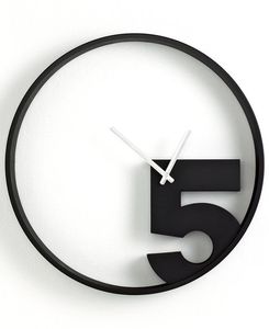 Horloge murale en bois avec bracelet en cuir, horloge moderne pour la maison, le bureau et le salon, décoration contemporaine - Product Image 4