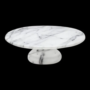 Soporte para servir pasteles de mármol, piedra blanca personalizada, superventas, mejor fabricante, uso de mesa de cocina para el hogar - Product Image 1