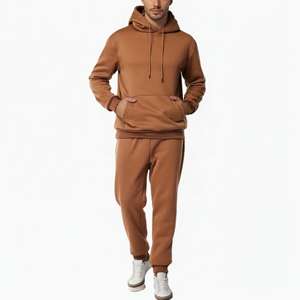 Customized Men Tracksuit Sets Fleece Two Piece Pullover Hoodie & Sweatpants Track Suit Set <b>Cheap</b> Price Men Tracksuit - Product Image 2