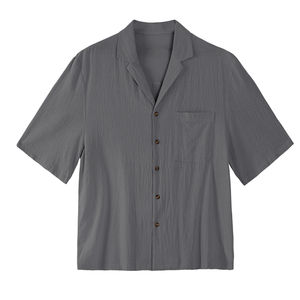 Chemises à col cubain en lin respirant pour hommes Chemises de style d'été Chemises cubaines en lin pour hommes à la mode et légères Fourniture d'usine - Product Image 4