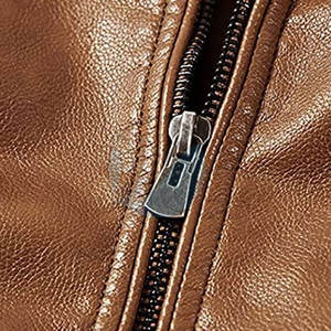 2024 ventes directes d'usine sur mesure hommes véritable peau de mouton veste en cuir haute rue Style fermeture éclair bas quantité minimale de commande hiver - Product Image 4