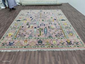 Antique Blue 7x9 Persian Design Wool Rug High Quality Hand-<b>Matted</b> Modern Carpet for Living Room Home Prayer 1 Piece Cotton Set - Product Image 2