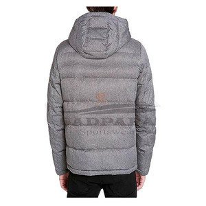 Elegante chaqueta acolchada para hombre, chaqueta de invierno, abrigo de burbujas acolchado, cuello levantado impermeable, ropa de diseñador personalizada para exteriores - Product Image 2