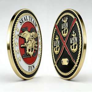 Porta Monete Commemorativo Personalizzato in Zinco Rotondo Elettroplaccato con Stampa UV 3D per Collezione - Product Image 4