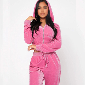 Vêtements personnalisés de grande taille pour dames survêtements d'été en velours survêtement court en velours à broderie supérieure ensemble de shorts 2 pièces pour femmes - Product Image 4