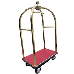 इलेक्ट्रिक होटल लॉबी और हवाई अड्डे स्टेनलेस स्टील की 300 किलोग्राम क्षमता के साथ 30 किमी रेंज 4 स्विस कैस्टर-पुश-पुल सेवा - Product Image 5