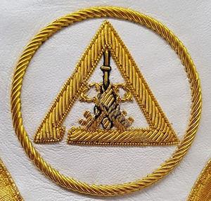 Cryptic Rite Royal & Select Grand Conseil Tablier Brodé À La Main De Haute Qualité Sur Mesure 2025 Tabliers De Conception Maçonnique Personnalisés - Product Image 6