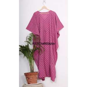 Robe d'été en coton faite à la main, style coréen, à manches, pour femme, kaftan léger, vêtement de plage, en pur coton, été-automne - Product Image 2