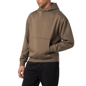 เสื้อฮู้ดดี้ผ้าฟลีซคอตตอน GSM หนานุ่มสำหรับผู้ชาย สไตล์สตรีทแวร์ เหมาะสำหรับงานพิมพ์ลายแบบกำหนดเอง เสื้อสเวตเชิ้ตแบบสวมหัว - Product Image 1