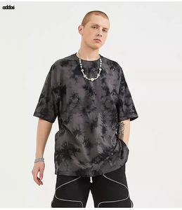 เสื้อยืดพิมพ์ลายกราฟฟิตีผู้ชาย,เสื้อยืดมัดย้อมผ้าฝ้าย100% คอลูกเรือ - Product Image 4