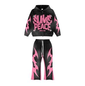 Nouveau hiver mode Design survêtement pantalon haute qualité personnalisable DTG côté rayure pantalon sérigraphie grande taille incluse - Product Image 1