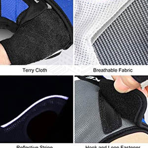 Breathable Lightweight Customized Cycling <b>Gloves</b> with Leather/<b>Mesh</b>/Neoprene Materials High Quality New Arrival - Product Image 4