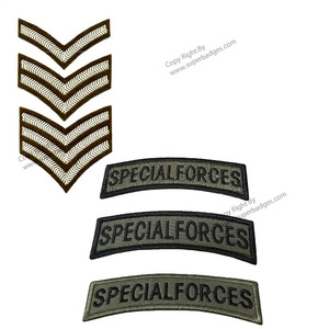 Chevrons de hombro de seguridad bordado | Uniforme DE SEGURIDAD Sargento Rayas Chevron y Chevrons de rango - Product Image 2