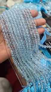 Cuentas de piedra de Topacio Azul redondas facetadas de alta calidad, cantidad a granel a la venta - Product Image 4