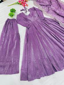 Élégant Super Meilleure Qualité Énorme Flair Motif Lourd Fandy Soie Manches Longues Magnifique Couleur Nuptiale Lehenga Anarkali Salwar Party - Product Image 5