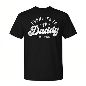Maglietta per Papà Prima Volta 2026, Promosione a Papà, T-Shirt Personalizzabile Promozionale - Product Image 2