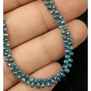 Cuentas de Diamantes Naturales Azules Auténticas al 100%, Más Vendidas, de 2.5-4 mm, Facetadas - Product Image 5