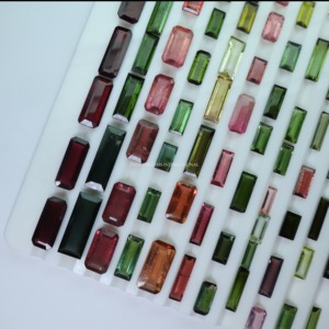 Lot de pierres précieuses en forme de baguette multi-tourmaline naturelle polie pour la fabrication de bijoux tailles mixtes - Product Image 3