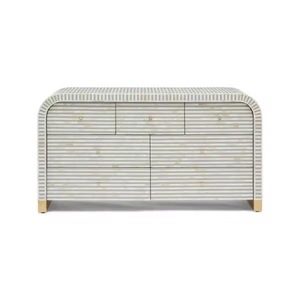 Gabinete con incrustaciones de hueso de nácar de lujo hecho a mano de primera calidad, muebles elegantes para dormitorio y sala de estar al mejor precio - Product Image 5