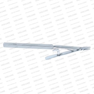Porte-aiguille Silcock Mâchoire dentelée fine, verrouillage/déverrouillage rapide, joint à vis, longueur totale 140mm Outil ophtalmique Vaslcare - Product Image 5