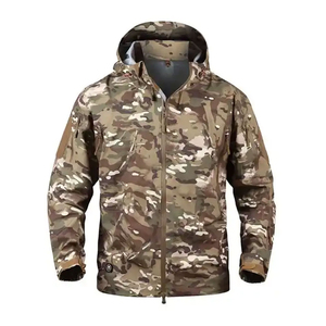 Waterproof Breathable Camouflage Hunting Jacket Outdoor <b>Windbreaker</b> Tactical Hooded Coat Hiking <b>Camping</b> - Product Image 1