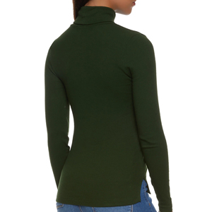 Camisetas elegantes informales de manga larga con cuello alto para mujer, camisetas de gran tamaño transpirables de buena calidad para mujeres jóvenes de la fábrica de Bangladesh - Product Image 6