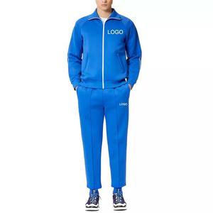 Vente en gros Logo imprimé personnalisé, ensemble de 2 pièces, sweat-shirts à capuche, sweat-shirt de gymnastique, d'entraînement, sport, Jogging, survêtement à fermeture éclair pour hommes - Product Image 1