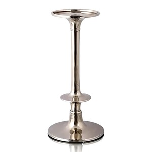 Elegante oro aluminio Metal estilo europeo hecho a mano acabado pulido portavelas soporte decoración del hogar romántico Navidad boda - Product Image 1