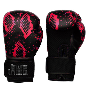Unbranded ถุงมือมวยหนังแท้สีดำนวมมวยไทยเตะมวยไทยและถุงมือฝึก MMA - Product Image 4