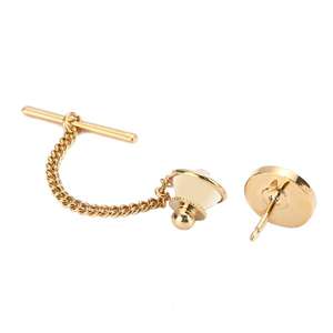 Pins de corbata redondos brillantes, sencillos y a la moda, para traje de hombre, muy vendidos. - Product Image 6