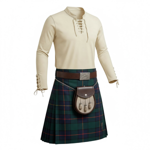 เสื้อคอตตอนแบบมีปกและแขนเสื้อ-ผ้าคอตตอนจีออฟฟฟรีย์ปักลายแบบดั้งเดิมเสื้อผ้าสไตล์สก็อตสุดสบาย - Product Image 6