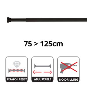 Barra doccia Spirella, collezione KRETA, nero opaco, 75-125 cm - Product Image 2