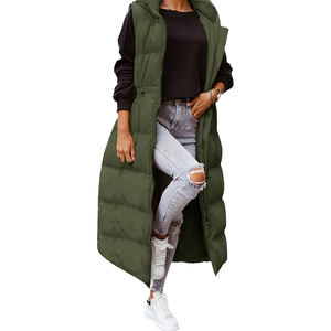 Manteau long matelassé à capuche pour femmes personnalisées, vêtements d'extérieur chauds isolés pour l'hiver, fournisseur de vestes matelassées de qualité - Product Image 3