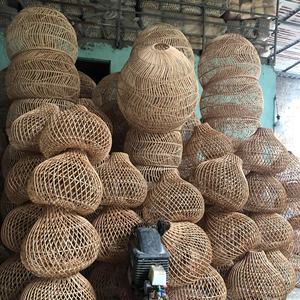 Wholesale Modern Custom Round Rattan Shade Home <b>Decor</b> <b>LED</b> Pendant Chandeliers Natural Rope Woven Ceiling <b>Lights</b> - Product Image 5