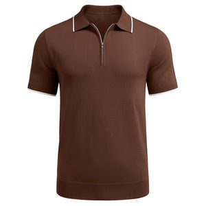 Polo en coton personnalisé en gros avec impression et broderie, polo à manches courtes pour hommes, fournisseur OEM - Product Image 4