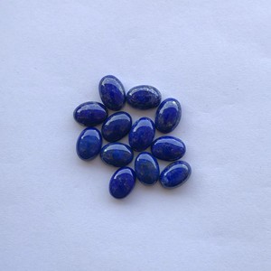 10mm 12mm 14mm naturel bleu Lapis Lazuli pierre lisse calibré ovale dos plat Cabochon AAA Grade IGI pierres précieuses certifiées - Product Image 4