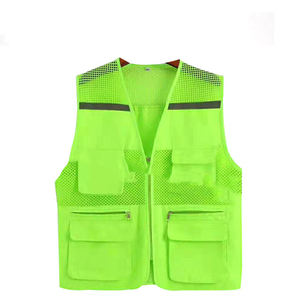 Chaleco DE SEGURIDAD DE chaqueta de trabajo de alta calidad Chalecos reflectantes de malla azul con bolsillo - Product Image 4