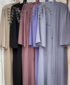Nouveauté Modeste Abaya Turque Designs avec Unique Broderie À La Main Respirant Hiver Matériel Naturel Taille En Gros - Product Image 1