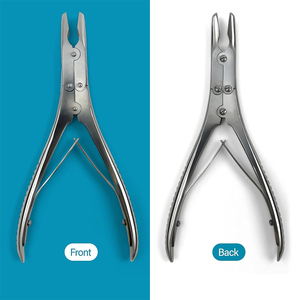 180 mm Acero inoxidable Beyer Stille Bone Rongeur Doble resorte Dall Finish Manual Power Curved Forceps con alta capacidad de corte - Product Image 2