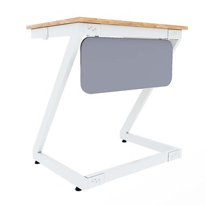 Zeus 01 Single <b>Study</b> <b>Desk</b> Modern Design Rubber Wood with Powder-Coated Iron Legs for Students & Teachers PS023 School Furniture - Product Image 2