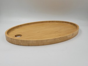 Bandeja de Servir Ovalada de Bambú de Alta Calidad, Ecológica, Hecha a Mano, Duradera, Fácil de Limpiar, Acabado Pintado de Grado Comercial, 37x24.5x2.5 cm - Product Image 2