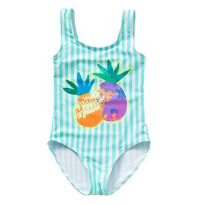 RTS 2025子供用ブルーストリップワンピース水着夏の幼児女の子屋外ビーチビキニジャンプスーツかわいいノースリーブ水着スリング - Product Image 1