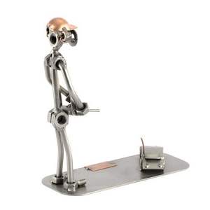 Escultura Decorativa Moderna de Metal con Forma de Tuerca y Tornillo, Figura de Pareja, Artesanía Metálica Ecológica Hecha a Mano, Regalo Perfecto para Aniversarios - Product Image 1