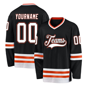 Maillot de Hockey sur glace confortable pour hommes, manches longues, tissu 100% Polyester, haute qualité, col en V, nouvelle collection - Product Image 1