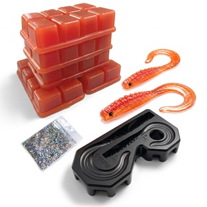 Kit DIY para hacer señuelos <span class=keywords><strong>de</strong></span> plástico blando con cubos <span class=keywords><strong>de</strong></span> plastisol <span class=keywords><strong>de</strong></span> PVC, moldes para <span class=keywords><strong>cebo</strong></span> <span class=keywords><strong>de</strong></span> pesca y purpurina para señuelos <span class=keywords><strong>de</strong></span> natación tipo grub <span class=keywords><strong>de</strong></span> cola rizada personalizados - Product Image 1