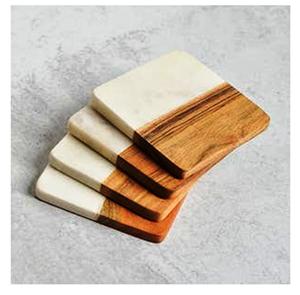 Acheter en gros caboteur en bois et marbre caboteur en bois naturel et marbre mangue fabriqué en Inde - Product Image 4