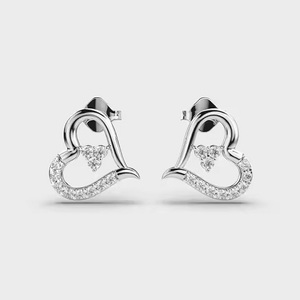 New arrival Heart Shape Diamond <b>Earring</b> for Wedding Gifts Fine Jewelry Diamond <b>Earring</b> for Worldwide Export - Product Image 2